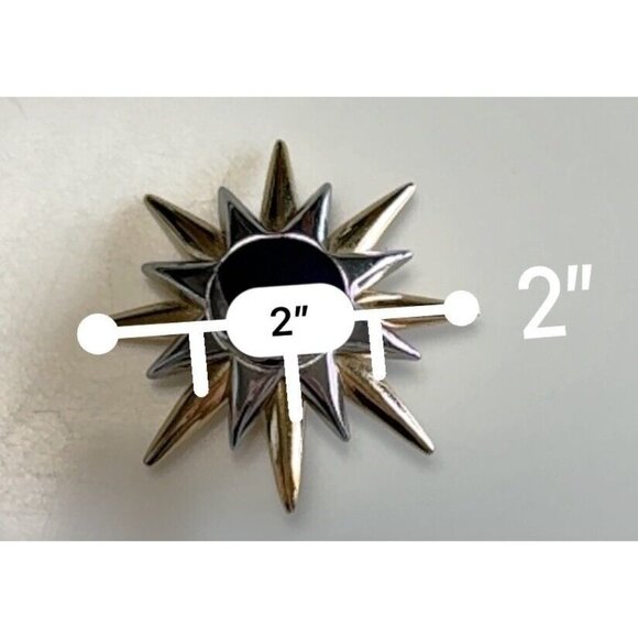 Liz Claiborne Celestial Sun Moon Brooch Sunburst Gold Silver Tone - Picture 9 of 9